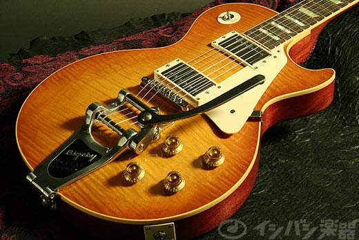 1959 Gibson Les Paul Standard Reissue Histric Collection Amber Honey Burst Bigsby タゴのロケンローブログ