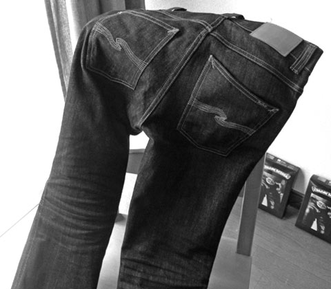nudie jeans slim jim (29inc)ブラックデニム
